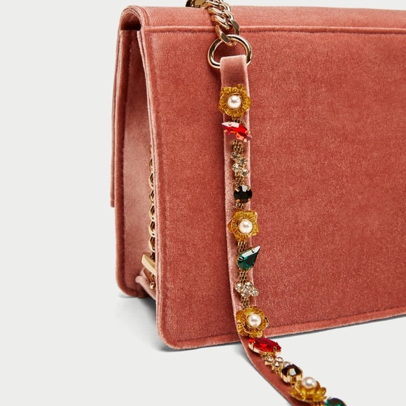 Zara Bags Zara Crossbody Bag With Beaded Chain Poshmark